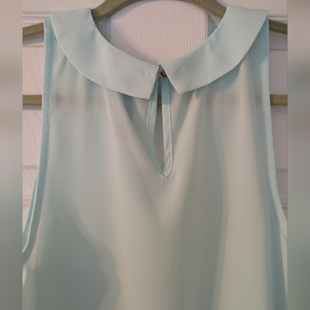 LC Lauren Conrad Mint Green Sleeveless Blouse - Picture 4 of 5